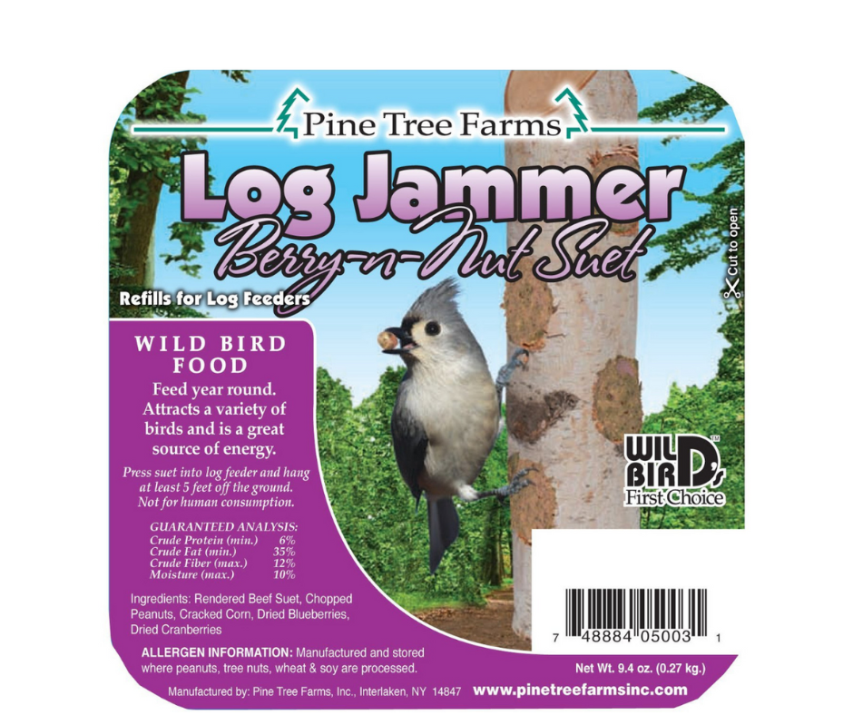 Log Jammer Berry-N-Nut Suet Pack of 3 Plugs