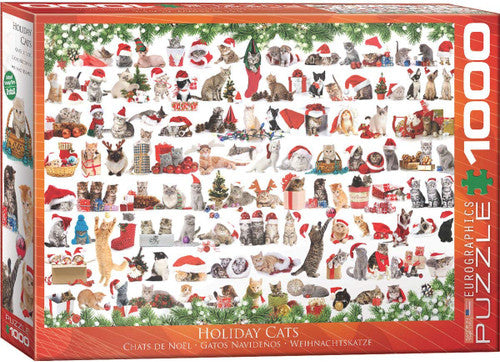 EuroGraphics Holiday Cats Jigsaw Puzzle (1000-Piece)