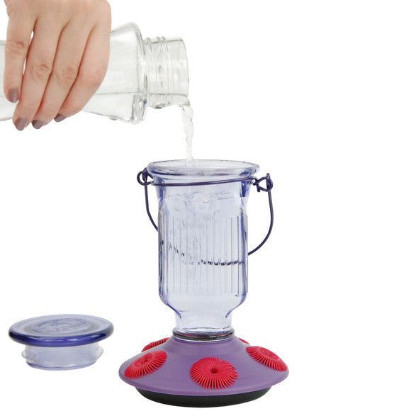 Perky-Pet Lavender Field Top-Fill Glass Hummingbird Feeder 16 oz