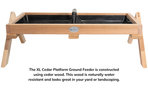 JCS Wildlife Cedar Platform Ground Feeder XL