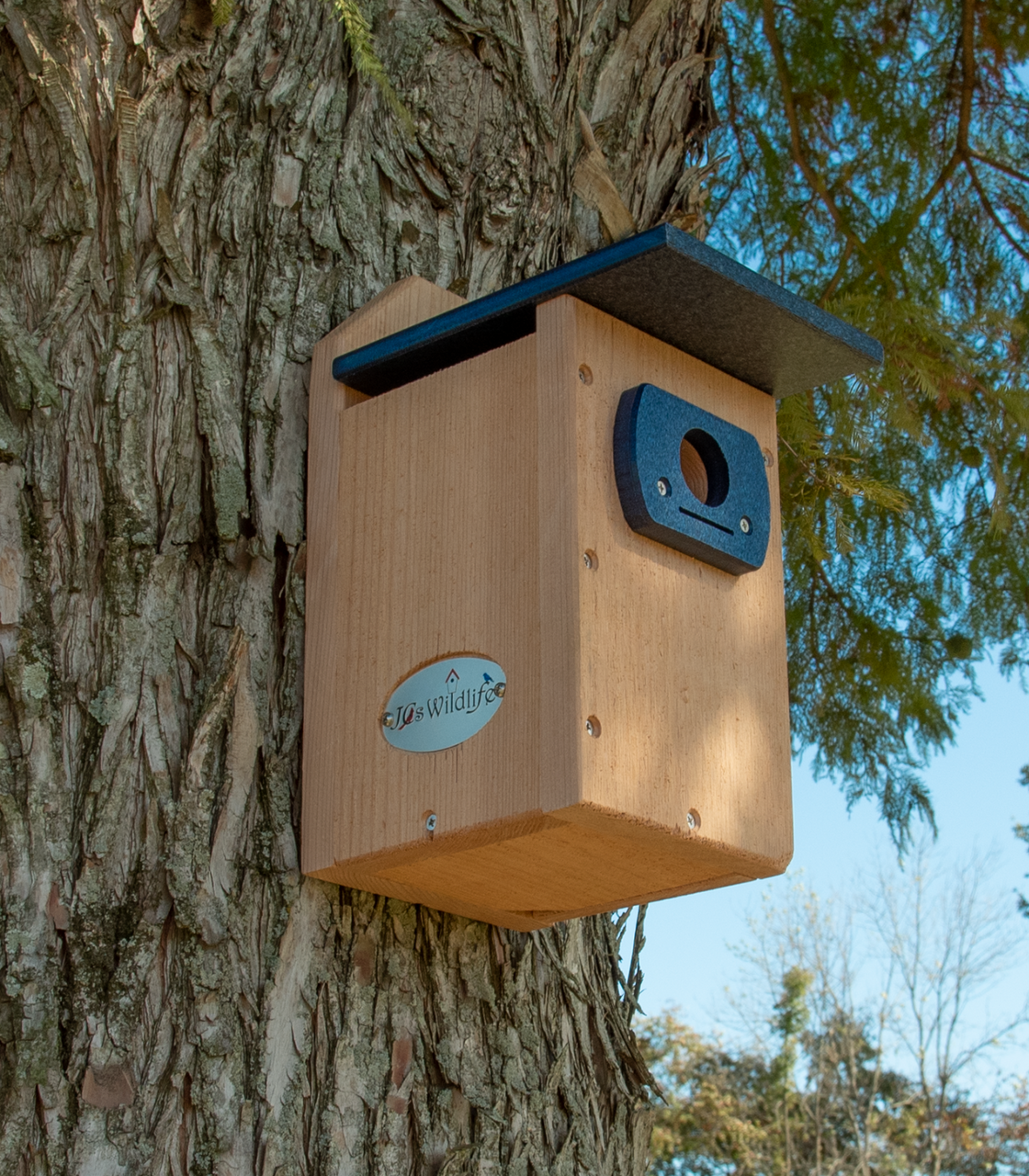 Cedar Standard Bluebird House (Blue)
