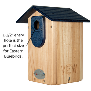 Cedar Ultimate Bluebird House (Blue)