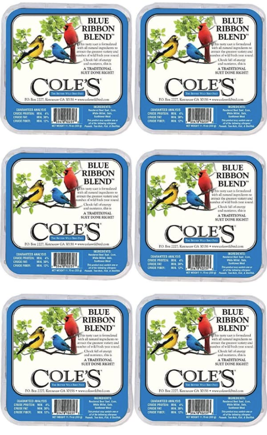 Cole's Blue Ribbon Blend Suet Cake, 11.75oz