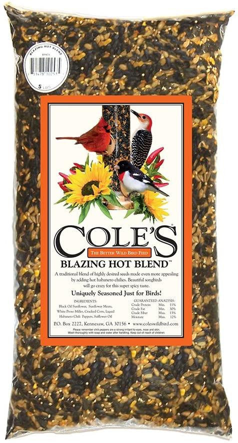 Cole's Blazing Hot Blend Bird Seed, 10 lb Bag, BH10