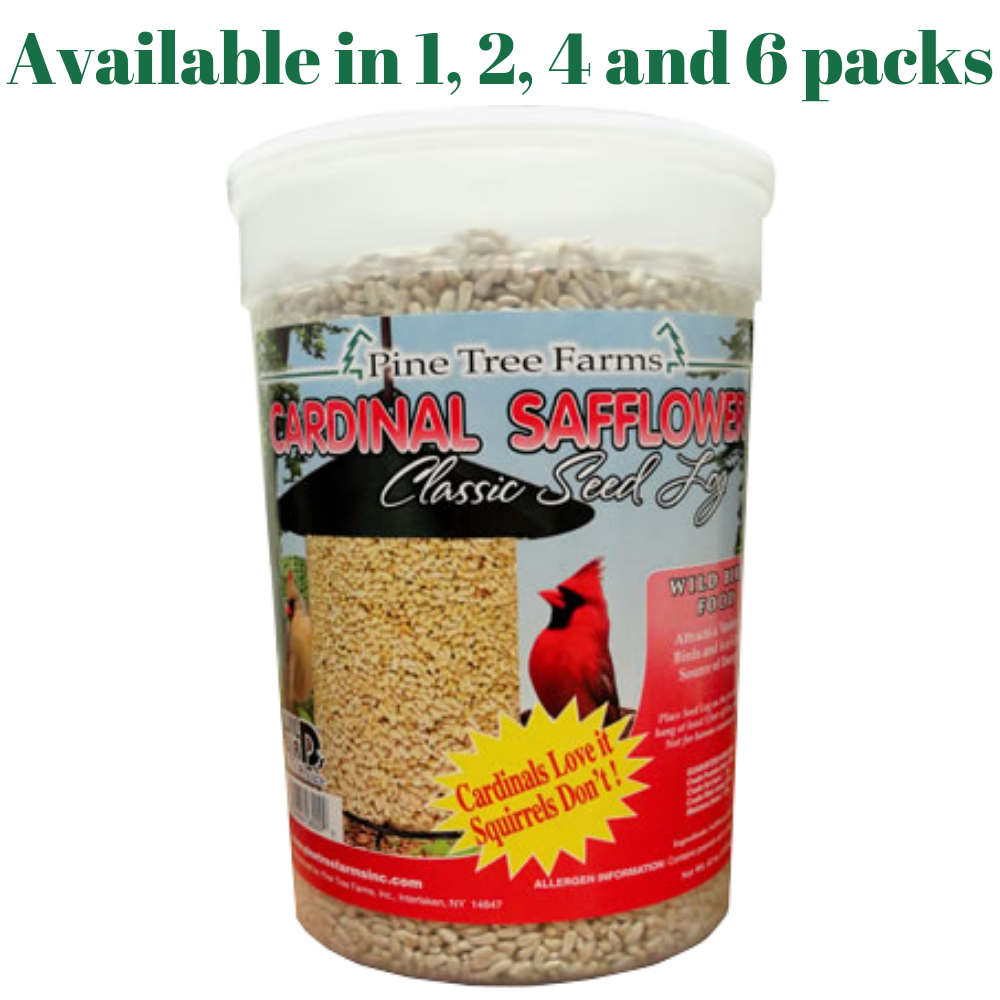 Safflower Classic Seed Log Pine Tree Farms 62 oz. 8009 (1, 2, 4 and 6 Packs)