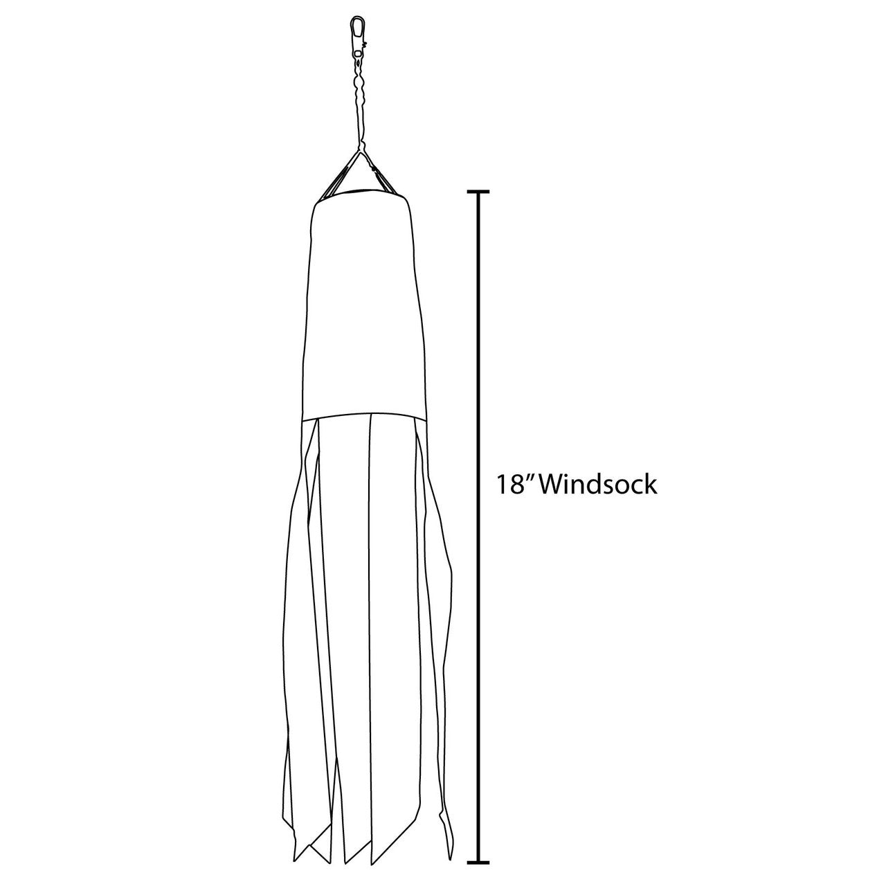 In The Breeze Stars & Stripes 18" Windsock USA