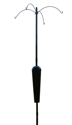 Squirrel Stopper Sequoia Squirrel Proof Bird Feeder Pole System with 4 Hanging Stations