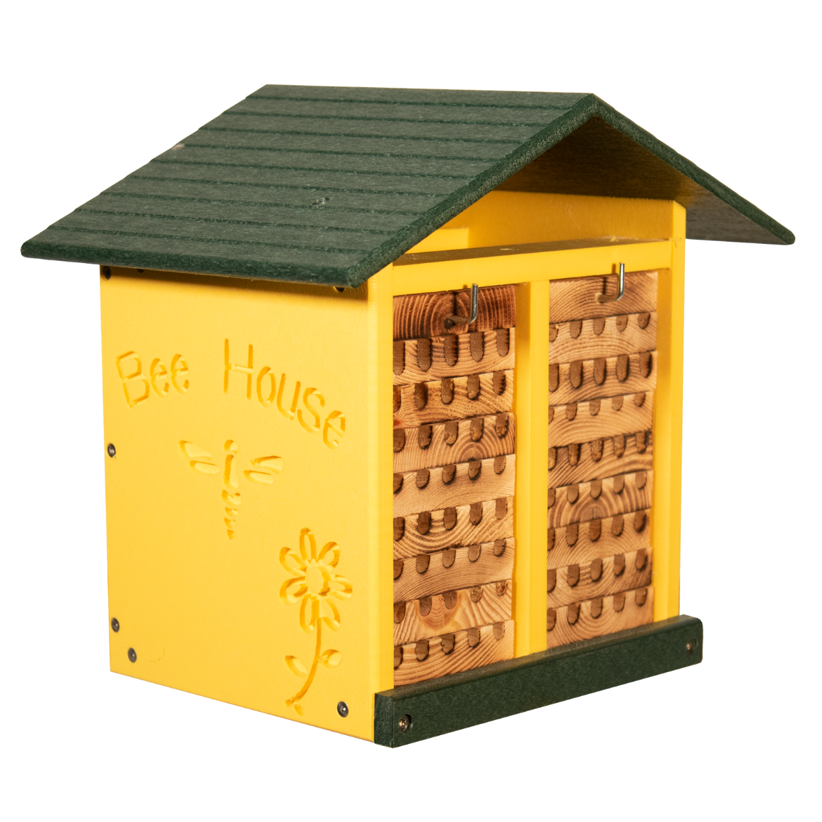 Double-Wide Large Poly Lumber and Pine Mason Bee House