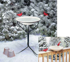 Allied Precision Heated Bird Bath with Metal Stand  API 970 20 in.