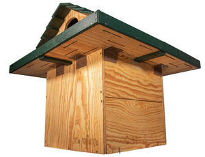 JCS Wildlife X Large Barn Owl Box with Poly Lumber Roof and Exercise Platform