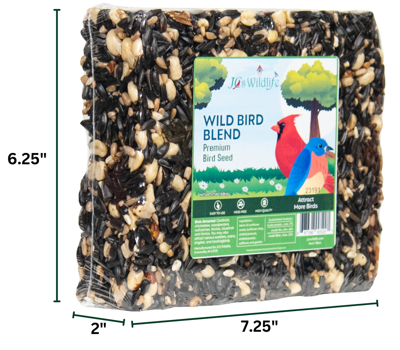 JCs Wildlife Wild Bird Blend Premium 6" Cake (8 Count)