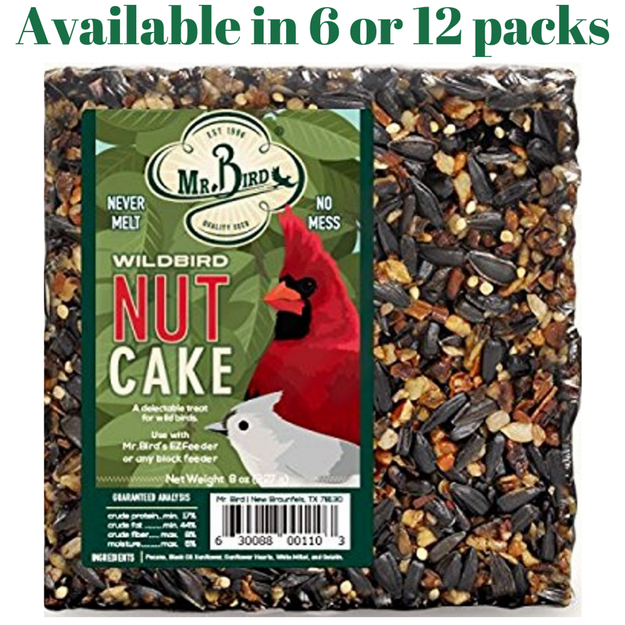 Mr. Bird Wild Bird Nut Cake Wild Bird Seed Cake 8 oz.