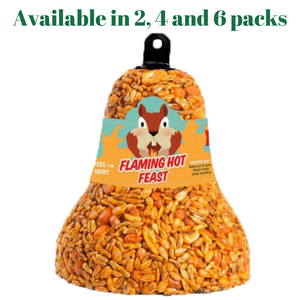 Mr. Bird Flaming Hot Feast Wild Bird Seed Bell 8 oz. (2 , 4 and 6 Packs)