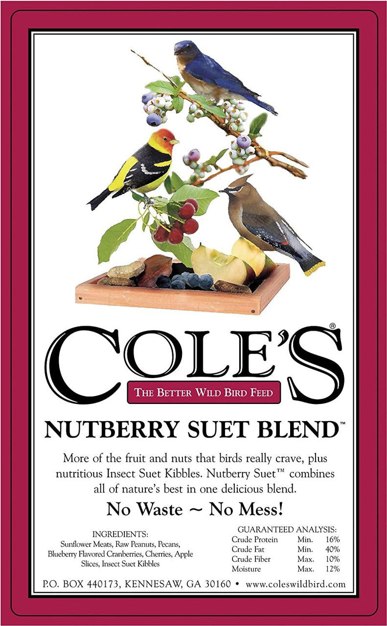 Cole's Nutberry Suet Blend Bird Seed, 10 lbs, NB10