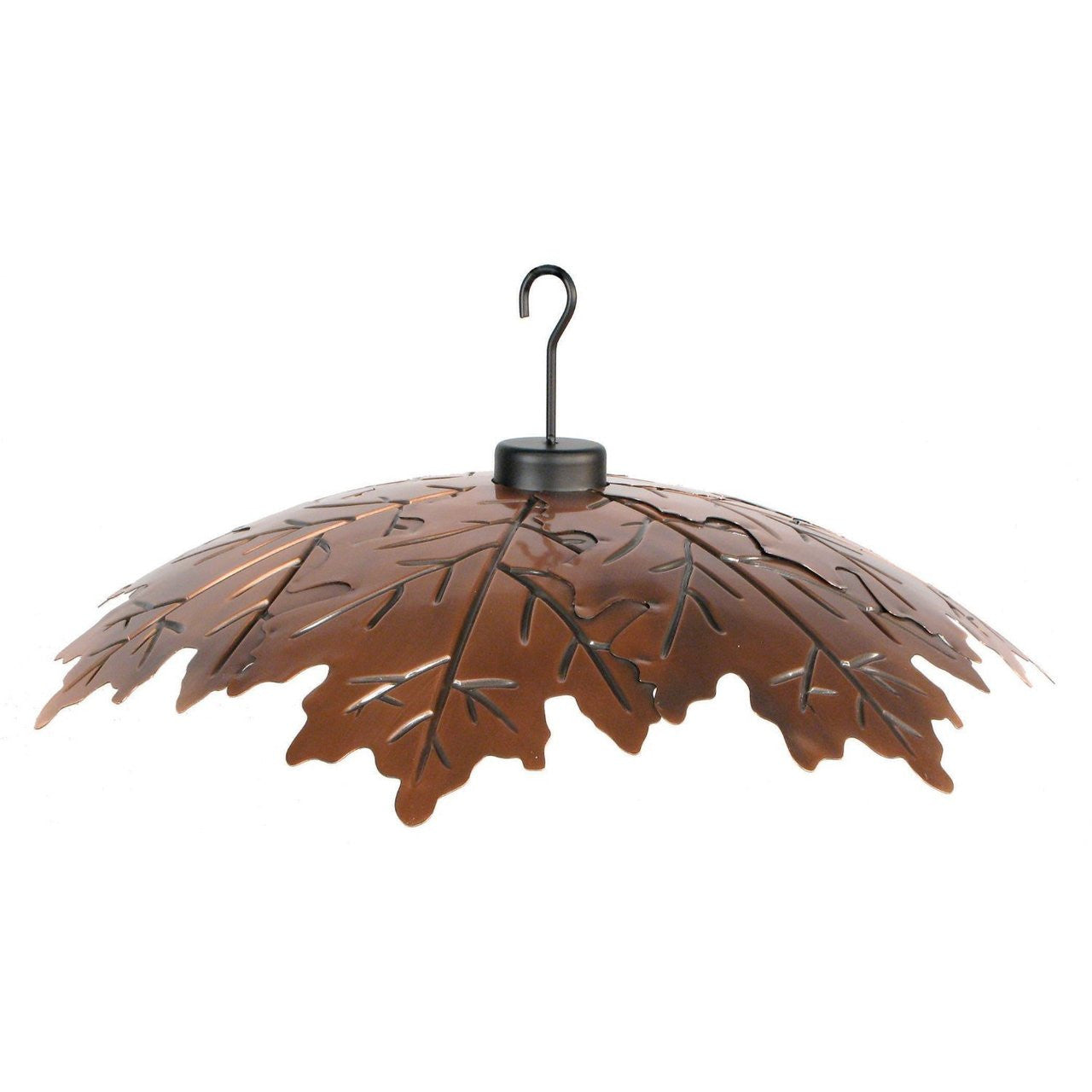 Woodlink Brushed Copper 18" Oak Leaf Weather Shield, COPLEAF18