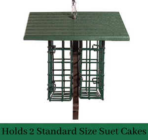 JCS Wildlife Fleur de Lis Suet Feeder with Eco-Friendly Poly Lumber Roof