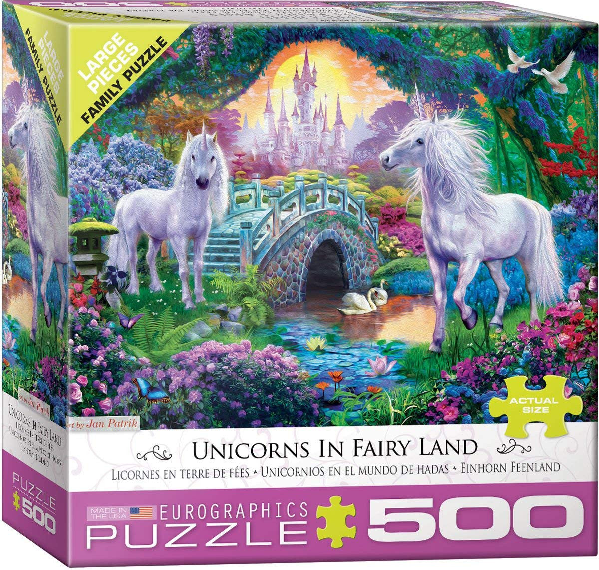 EuroGraphics Unicorn Fairy Land 500-Piece Jigsaw Puzzle (500 Piece)