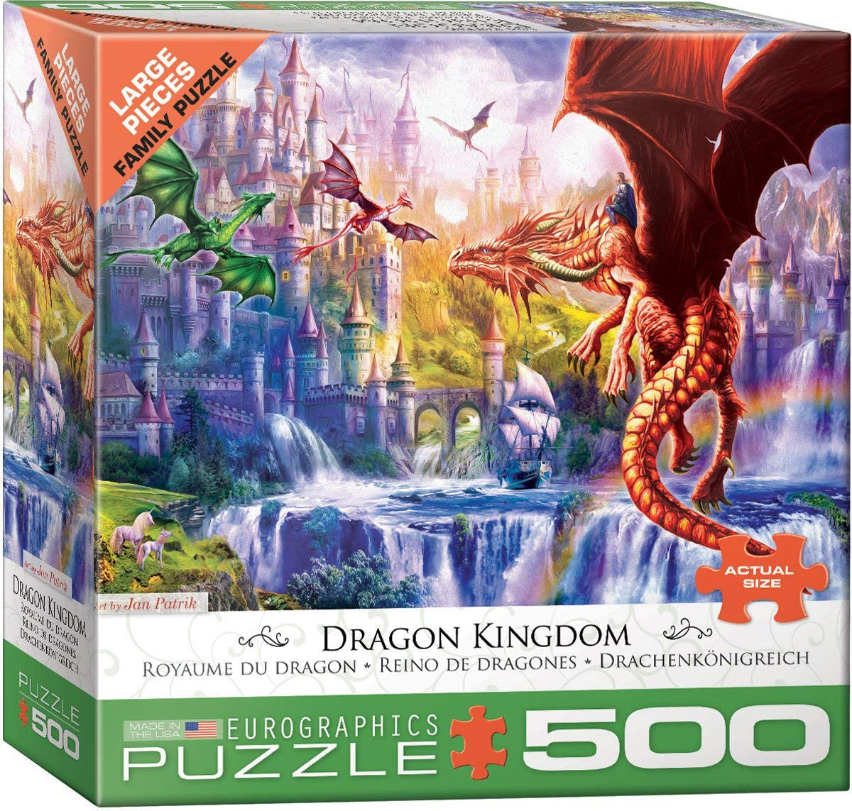 EuroGraphics Dragon Kingdom 500-Piece Jigsaw Puzzle (500 Piece)
