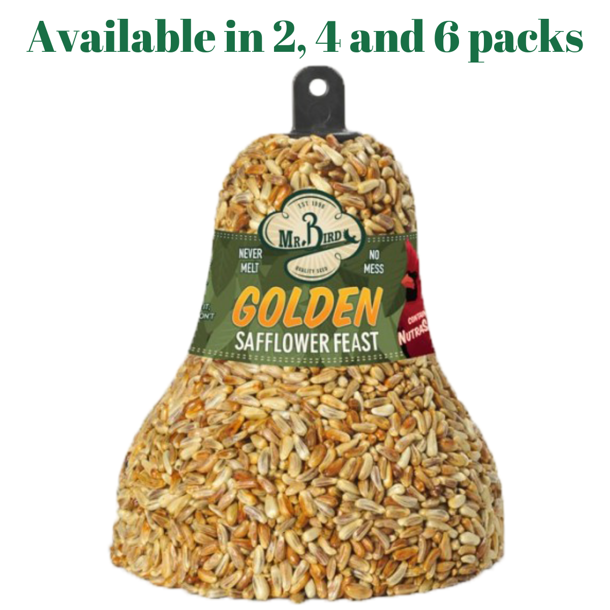 Mr. Bird Golden Safflower Feast Wild Bird Seed Bell 10 oz.