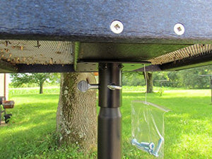 Metal Mounting Flange for 1-inch Poles, Perfect for Bird Feeders & Houses