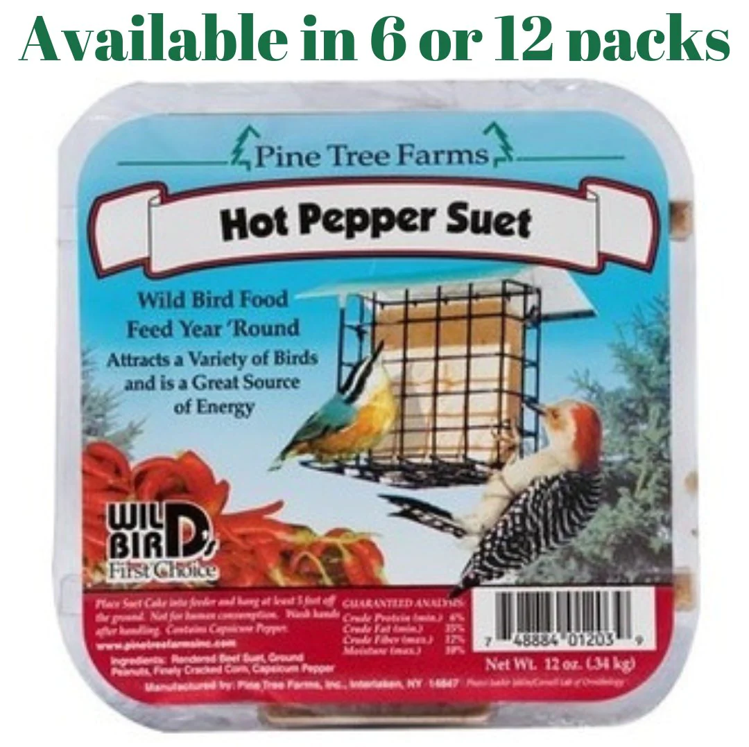 Pine Tree Farms Log Jammer Hot Pepper Suet 3 Plugs Per Pack (6 or 12 Packs)