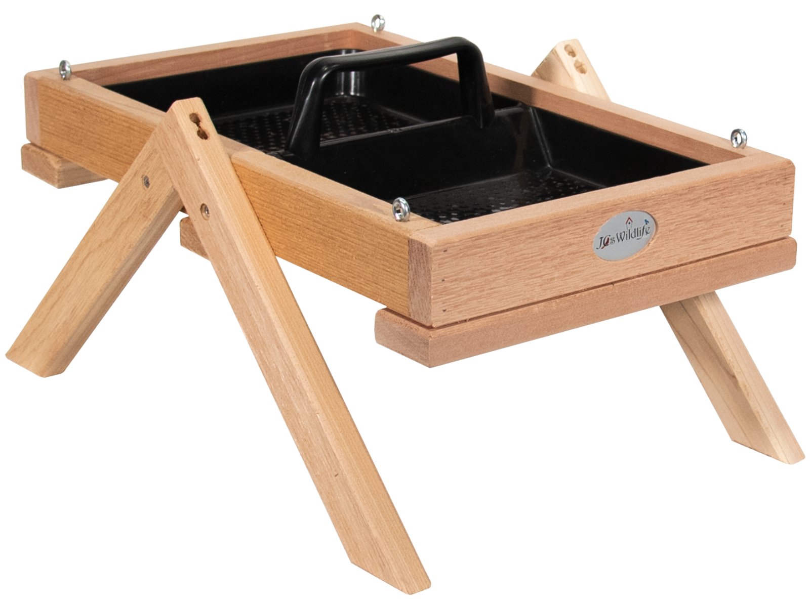 JCS Wildlife Cedar Platform Ground Feeder Large