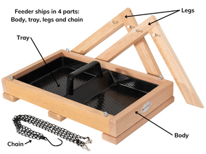 JCS Wildlife Cedar Platform Ground Feeder Large