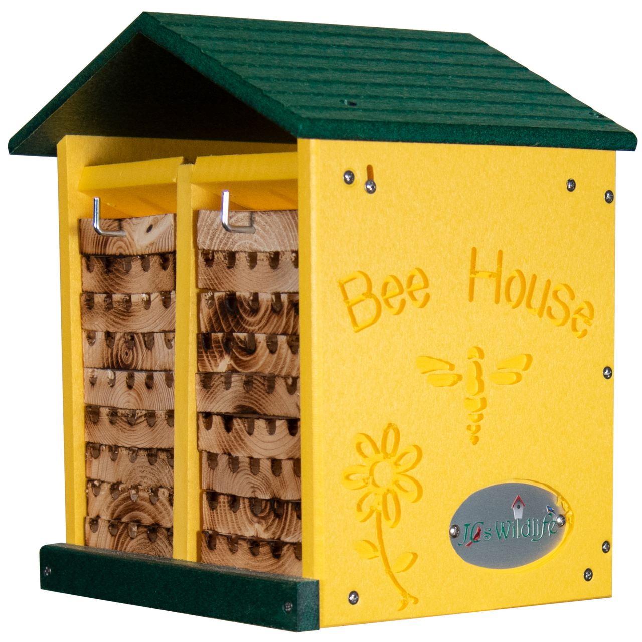 Double-Wide Large Poly Lumber and Pine Mason Bee House