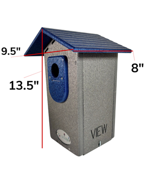 JCS Wildlife Smart Bluebird House - Wi-Fi Camera & Solar Powered Birdhouse, Live Streaming, Bird Nest Monitoring