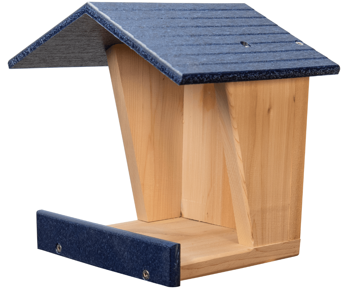 Modern Style Cedar Robin Roost with Poly Lumber Roof