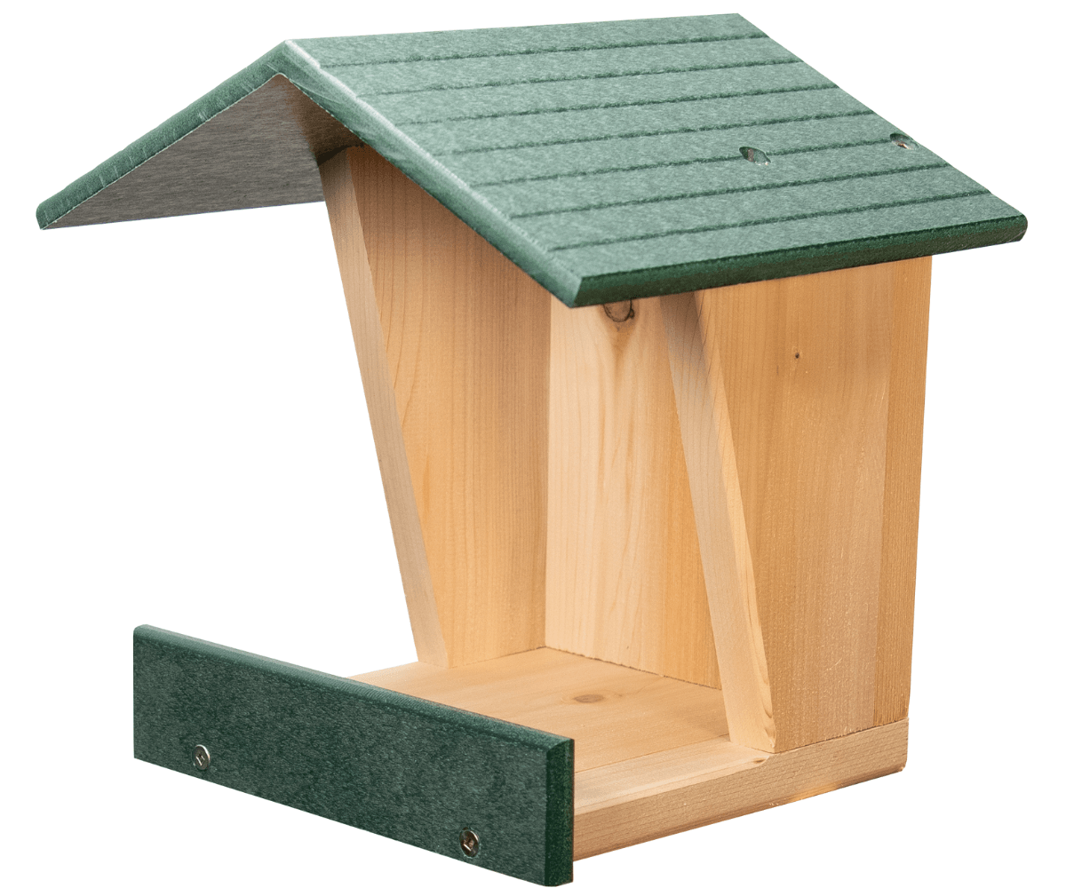 Modern Style Cedar Robin Roost with Poly Lumber Roof