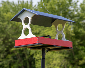 JCS Wildlife Large Fly Thru Bird Feeder- Mounting Pole Bundles Available