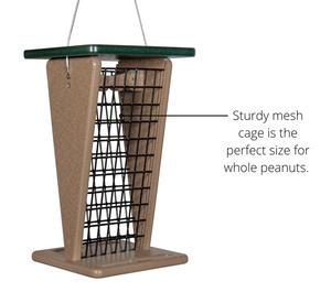 JCS Wildlife Poly Lumber Hanging Whole Peanut Bird Feeder