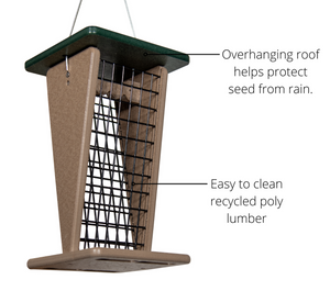 JCS Wildlife Poly Lumber Hanging Whole Peanut Bird Feeder