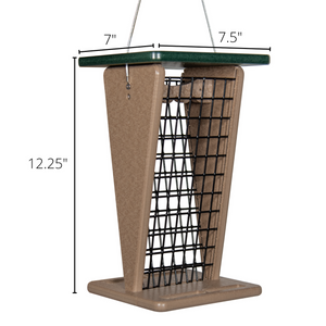 JCS Wildlife Poly Lumber Hanging Whole Peanut Bird Feeder