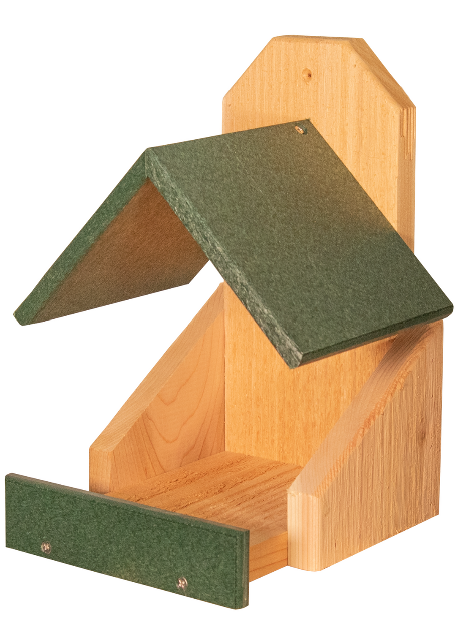Cedar Robin Roost Birdhouse with Poly Lumber Roof