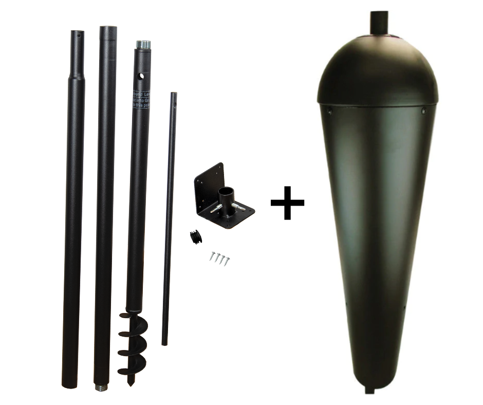 Squirrel Stopper Universal Pole Kit with Standard Baffle