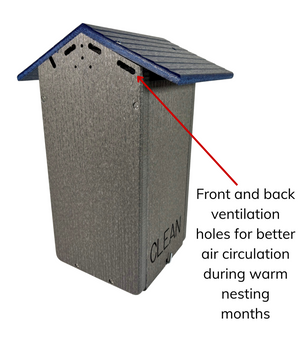 JCS Wildlife Smart Bluebird House - Wi-Fi Camera & Solar Powered Birdhouse, Live Streaming, Bird Nest Monitoring
