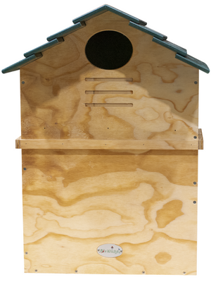 JCS Wildlife X Large Barn Owl Box with Poly Lumber Roof and Exercise Platform