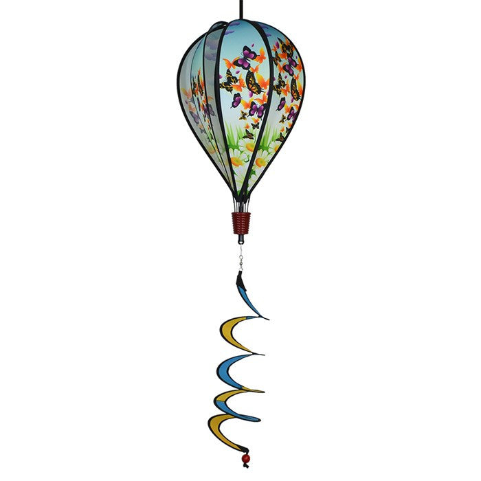In The Breeze Butterfly Swarm Hot Air Balloon Wind Spinner
